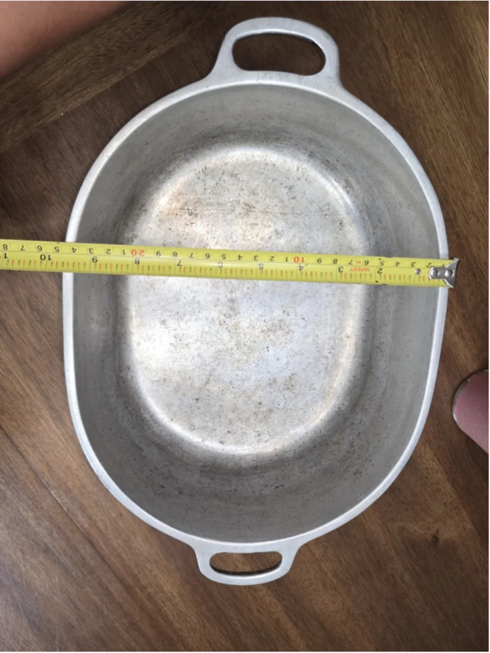 Vtg Century Silver Seal Hammered Aluminum Oval Roaster/Dutch Oven w/Lid 12 Inch